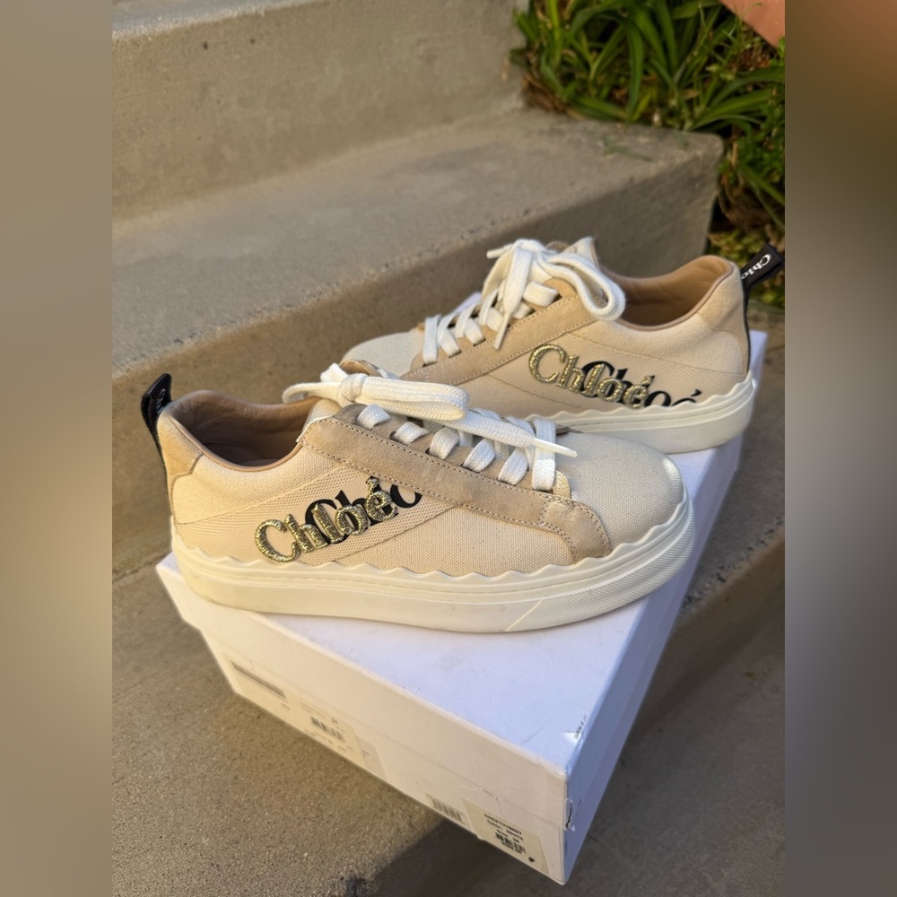 Chlo Lauren Low Top Sneaker, Canvas & Suede - image 4